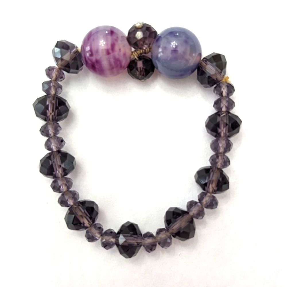 Purple Breaded Elastic Bracelet